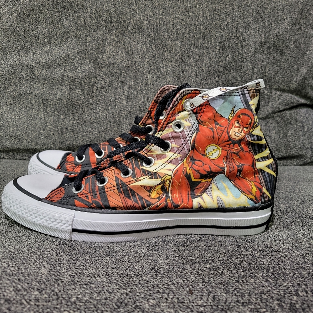 Converse All Star DC Comics The Flash Unisex Men's 5 Women's 7 Hi-Top Sneakers